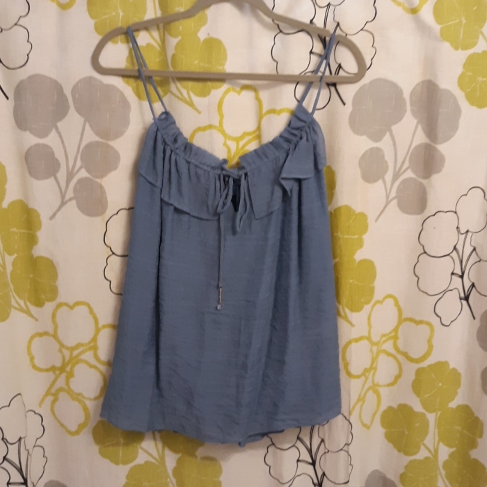 Ruffle Tank with tie